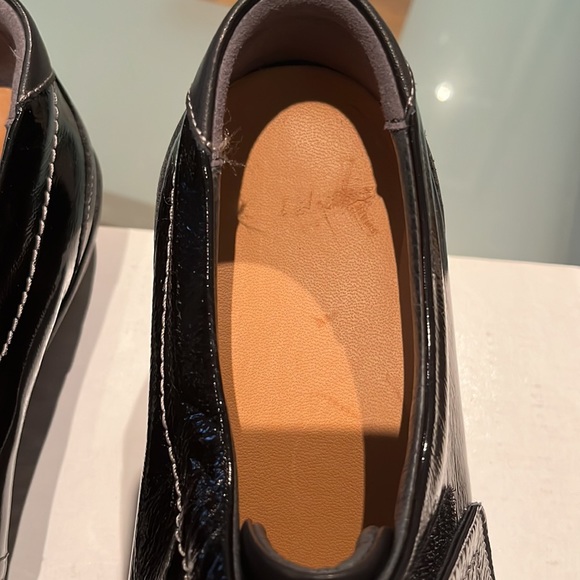 Black matte/shiny flats on velcro - Picture 8 of 8